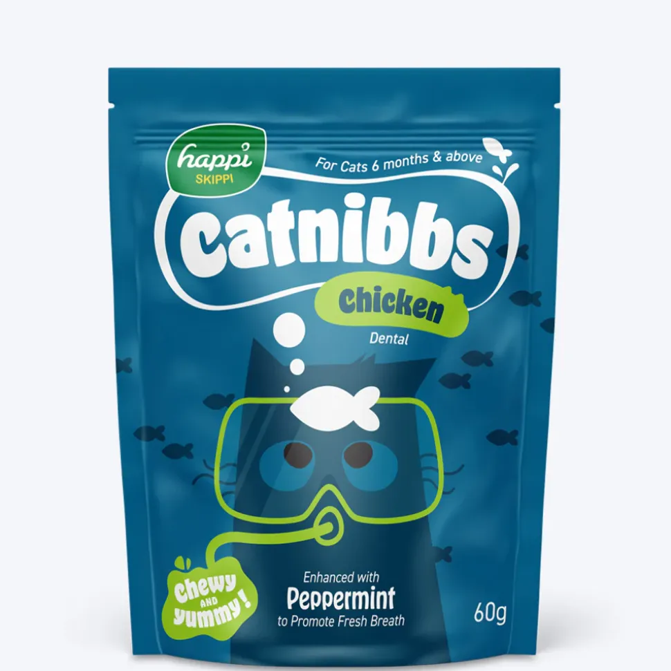 Happi Skippi Catnibbs Healthy & Chewy Delight Combo For Cat - (4 x 60g) (Best Before September'26)