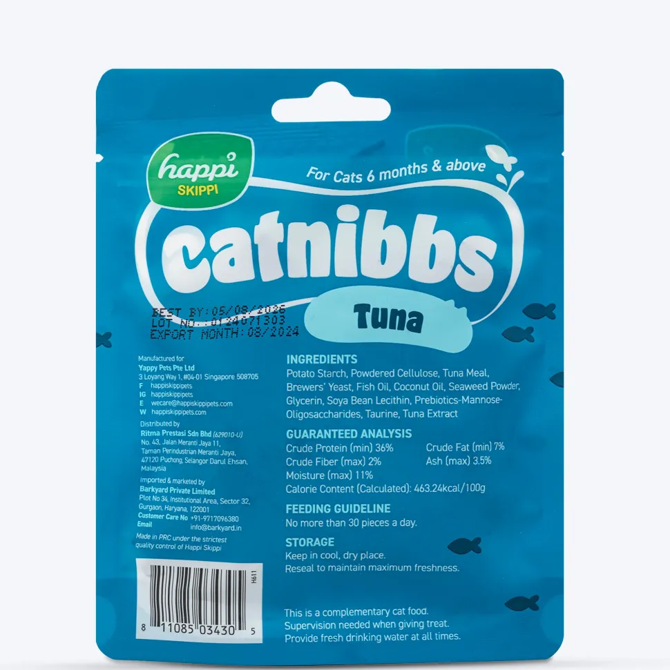 Happi Skippi Catnibbs Tuna Immunity Chewy & Yummy Cat Treat - 60 gm (Best Before September'26)