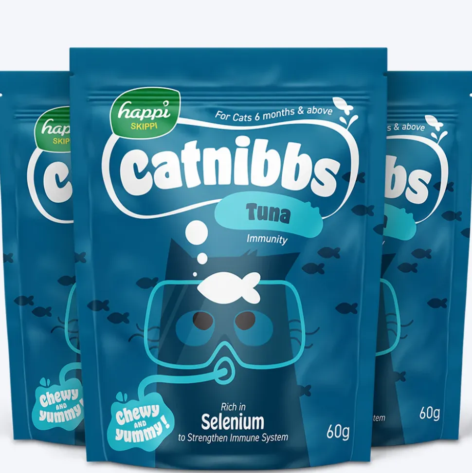 Happi Skippi Catnibbs Tuna Immunity Chewy & Yummy Cat Treat - 60 gm (Best Before September'26)