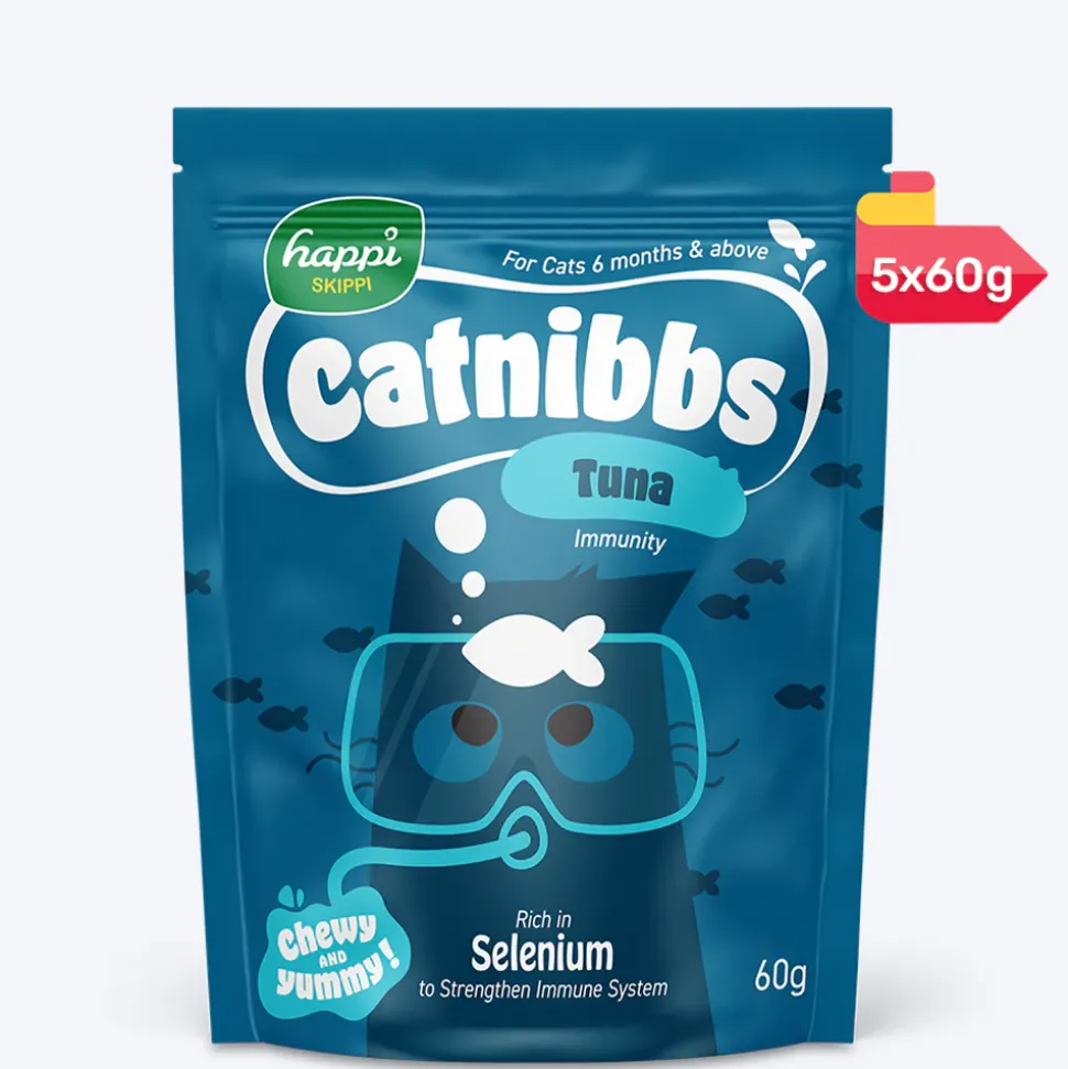 Happi Skippi Catnibbs Tuna Immunity Chewy & Yummy Cat Treat - 60 gm (Best Before September'26)