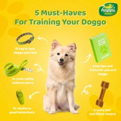 Happi Doggy Vegetarian Dental Chew - Care (Hip & Joint Support) Rosehip & Okra - Petite - 2.5 inch - 150 g - 18 Pieces