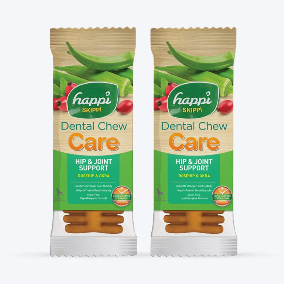 Happi Skippi Dental Chew Care Rosehip & Okra Grain Free Treat For Dog - Single - 25 gm