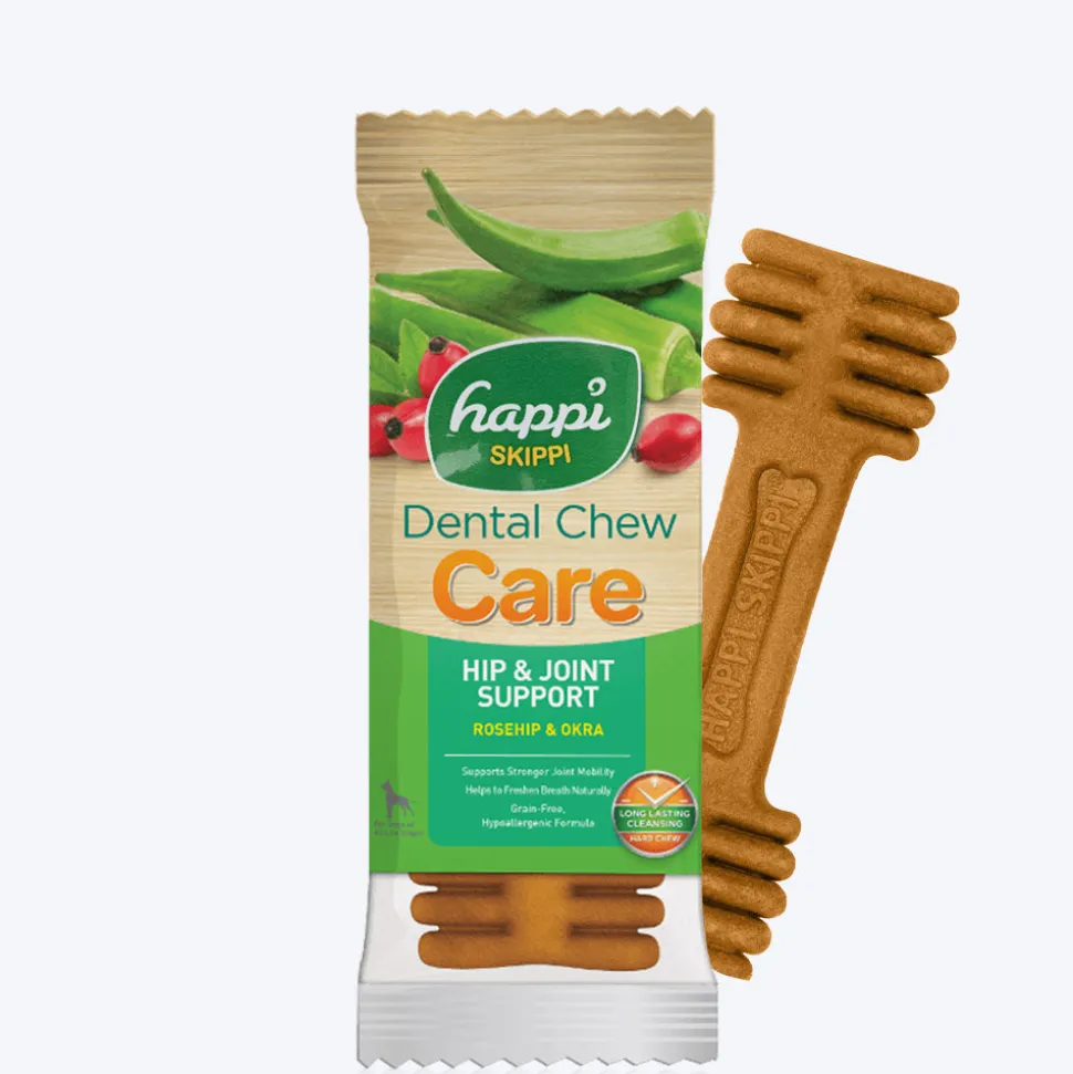 Happi Skippi Dental Chew Care Rosehip & Okra Grain Free Treat For Dog - Single - 25 gm