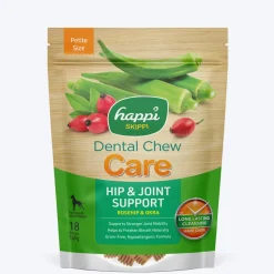 Happi Skippi Dental Chew Care Rosehip & Okra Grain Free Treats For Dog - Petite 2.5 inch - 150 gm