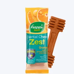 Happi Skippi Dental Chew Zest Orange Dog Treats - 4 inch - 25 gm
