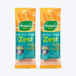 Happi Skippi Dental Chew Zest Orange Dog Treats - 4 inch - 25 gm