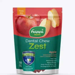 Happi Skippi Dental Chew Zest Apple Dog Treat - Petite 2.5 inch - 150 gm