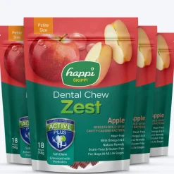 Happi Skippi Dental Chew Zest Apple Dog Treat - Petite 2.5 inch - 150 gm