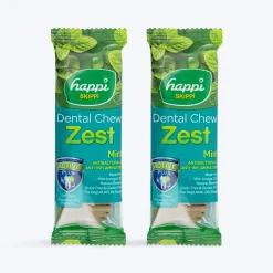 Happi Skippi Dental Chew Zest Mint Dog Treat - 4 inch - 25 gm