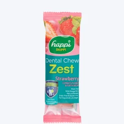 Happi Skippi Dental Chew Zest Strawberry Dog Treat - 4 inch - 25 gm