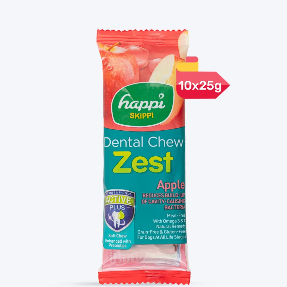 Happi Skippi Dental Chew Zest Apple Dog Treat - 4 inch - 25 gm