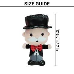 Hasbro Mr. Monopoly With Money Bag Squeak & Crinkle Plush Toy For Dog