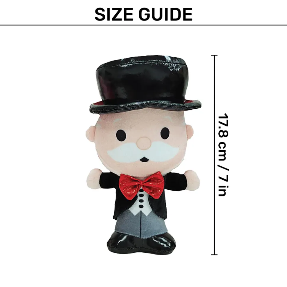 Hasbro Mr. Monopoly With Money Bag Squeak & Crinkle Plush Toy For Dog