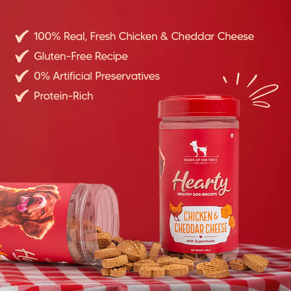 Hearty Chicken & Cheddar Cheese Dog Biscuits Gluten-Free 320g