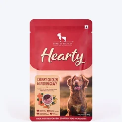 Hearty Chunky Chicken & Liver in Gravy Wet Dog Food - Pack of 15 (70 gm each)