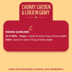 Hearty Chunky Chicken & Liver in Gravy Wet Dog Food 70g