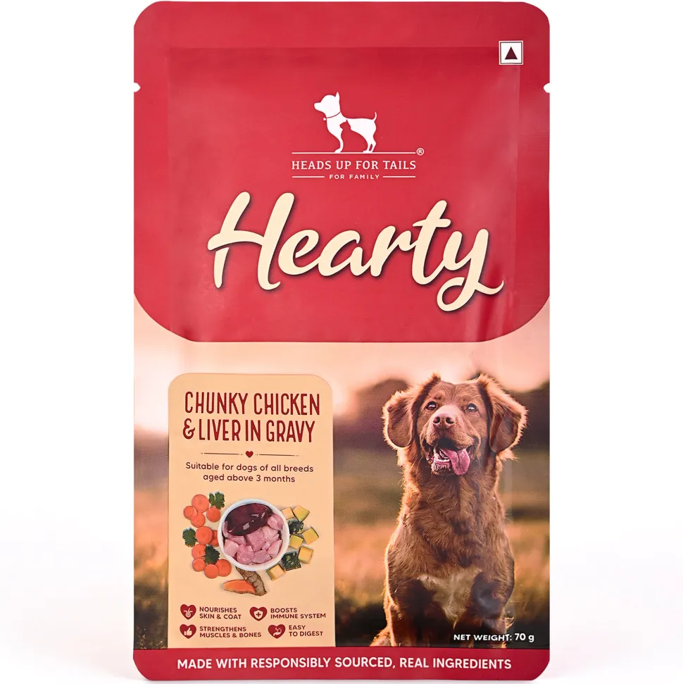 Hearty Chunky Chicken & Liver in Gravy Wet Dog Food 70g