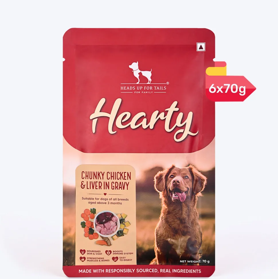 Hearty Chunky Chicken & Liver in Gravy Wet Dog Food 70g