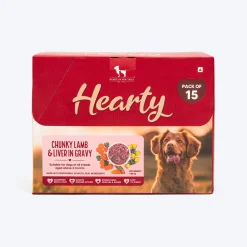 Hearty Chunky Lamb & Liver in Gravy Dog Food - Pack of 15 (70 gm each)