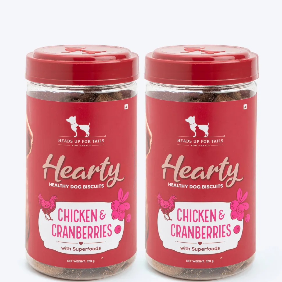 Hearty Dog Biscuits Chicken & Cranberries Grain-Free 320g