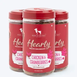Hearty Dog Biscuits Chicken & Cranberries Grain-Free 320g