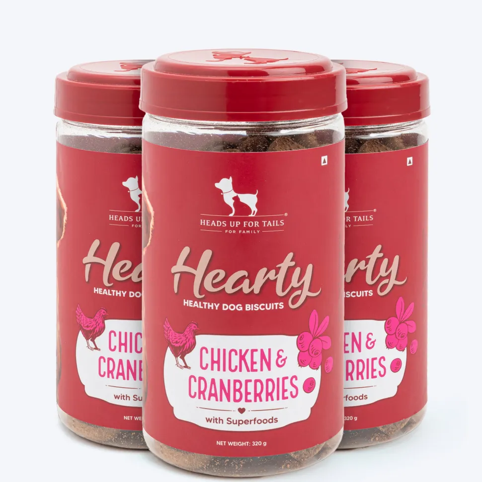 Hearty Dog Biscuits Chicken & Cranberries Grain-Free 320g