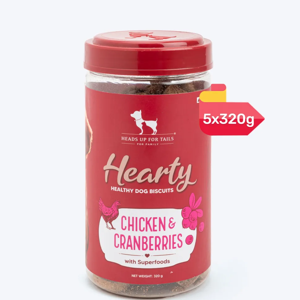 Hearty Dog Biscuits Chicken & Cranberries Grain-Free 320g