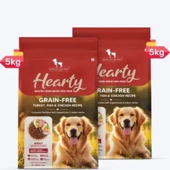 Hearty Grain-Free Adult Dog Food Turkey Fish & Chicken