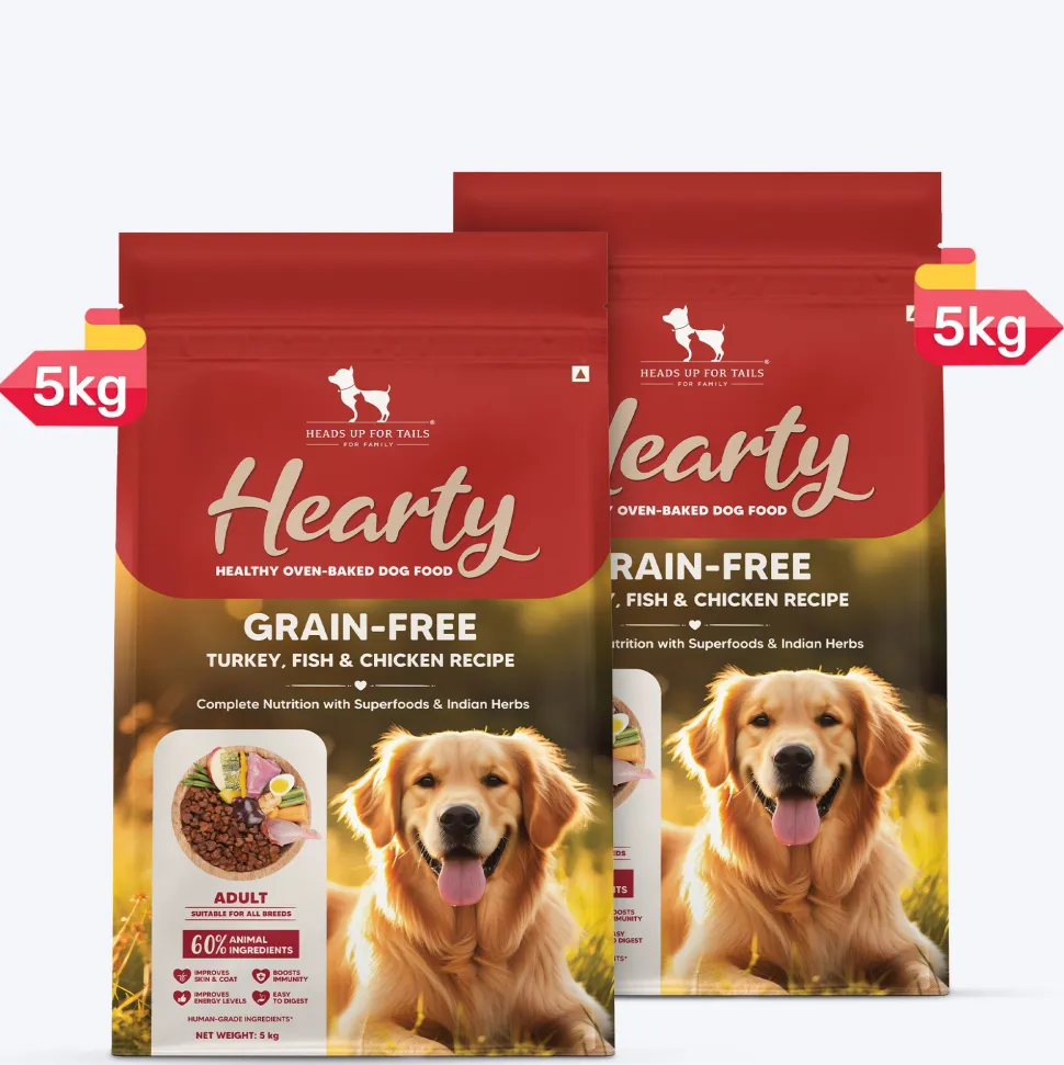 Hearty Grain-Free Adult Dog Food Turkey Fish & Chicken