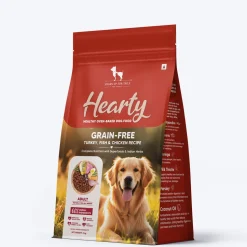 Hearty Grain-Free Adult Dog Food Turkey Fish & Chicken