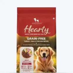 Hearty Grain-Free Adult Dog Food Turkey Fish & Chicken