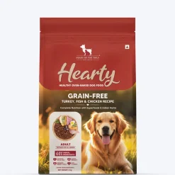Hearty Grain-Free Adult Dog Food Turkey Fish & Chicken