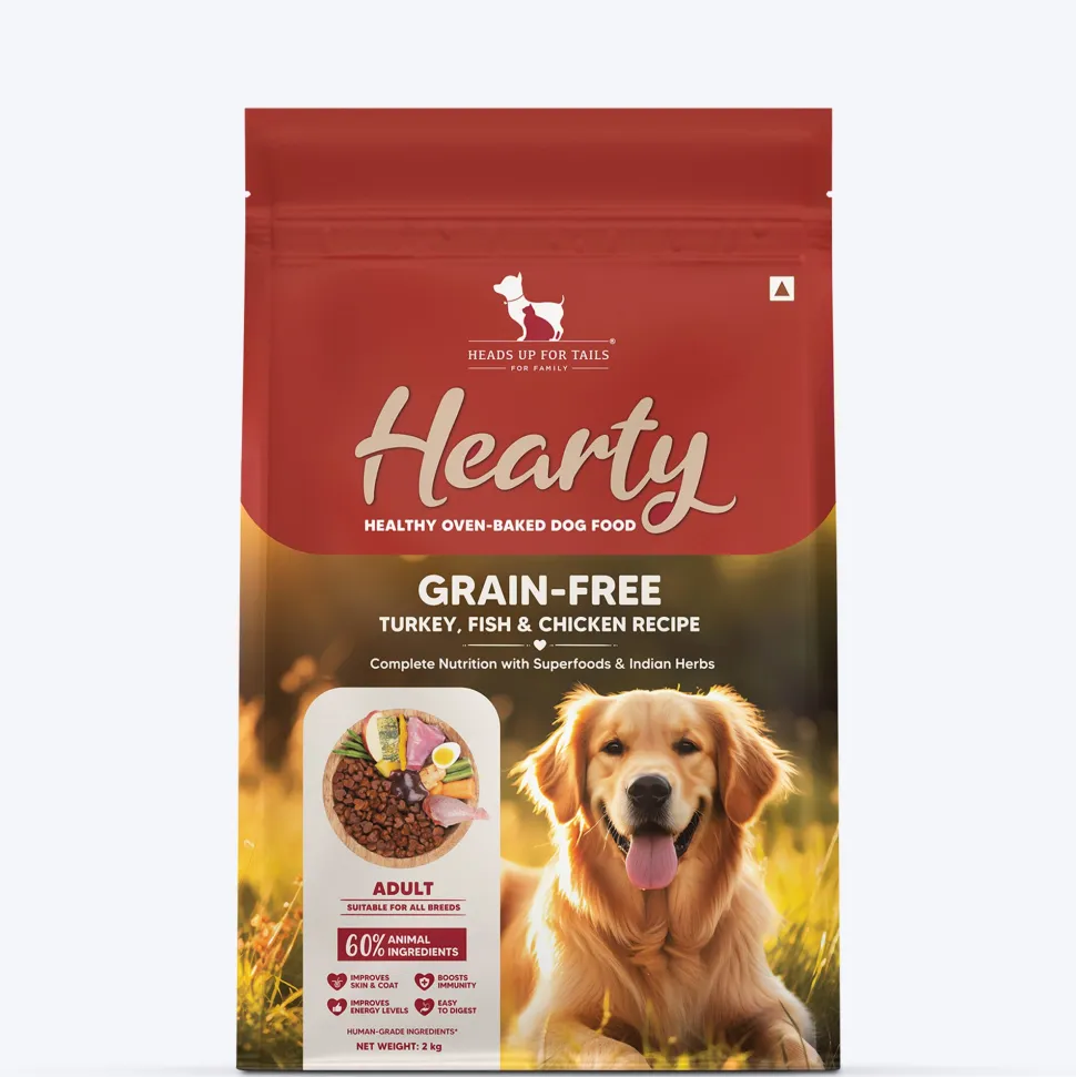 Hearty Grain-Free Adult Dog Food Turkey Fish & Chicken