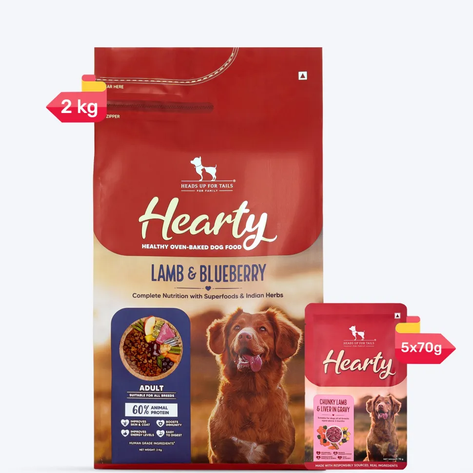 Hearty Oven-Baked Lamb & Blueberry Adult Dog Food All Breeds