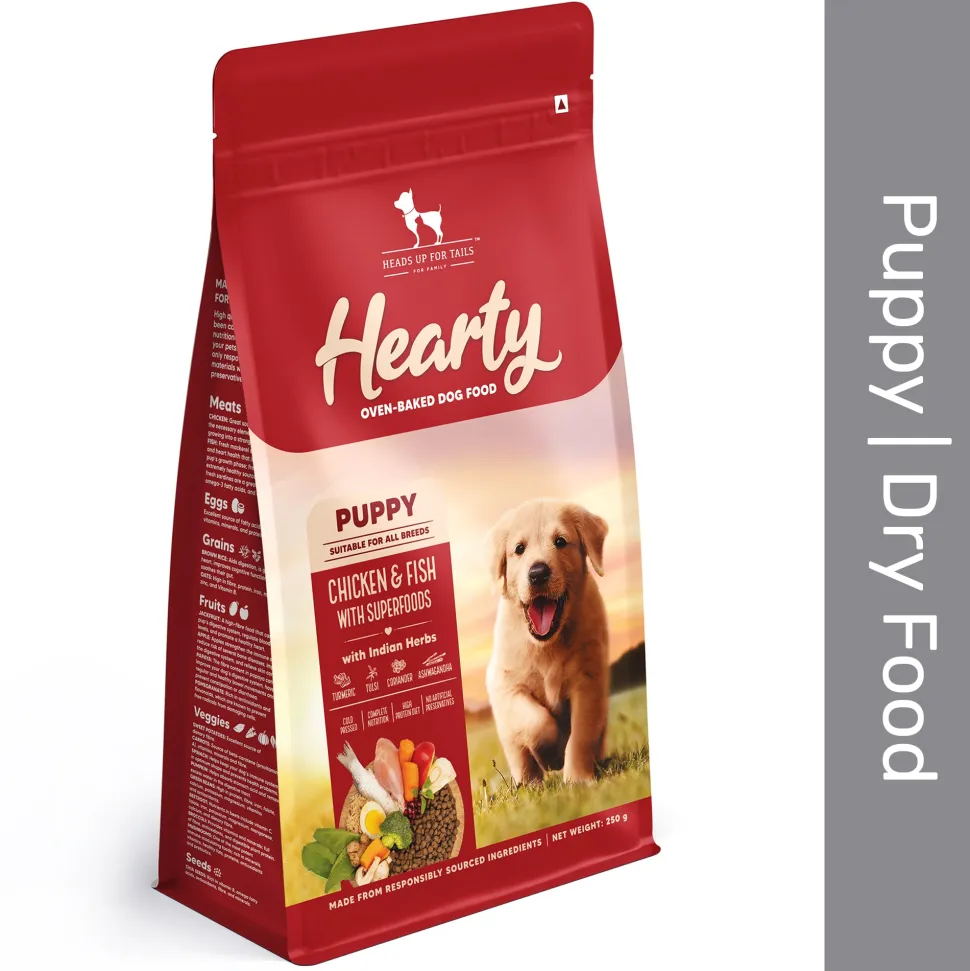 Hearty Oven-Baked Puppy Food Chicken & Fish with Superfoods