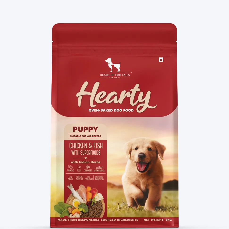 Hearty Oven-Baked Puppy Food Chicken & Fish with Superfoods