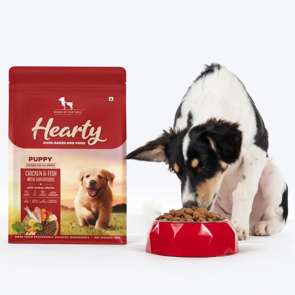 Hearty Oven-Baked Puppy Food Chicken & Fish with Superfoods - 250 gm (Best Before August'26)