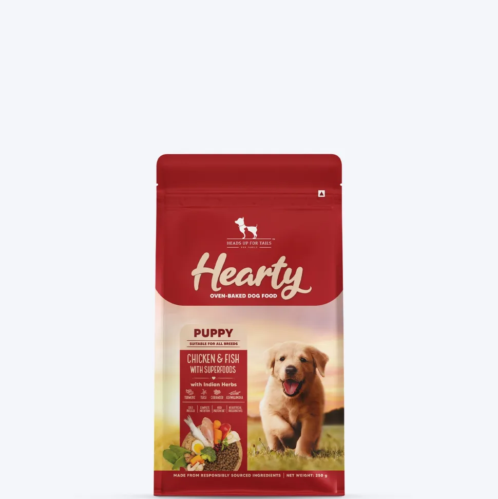 Hearty Oven-Baked Puppy Food Chicken & Fish with Superfoods - 250 gm (Best Before August'26)