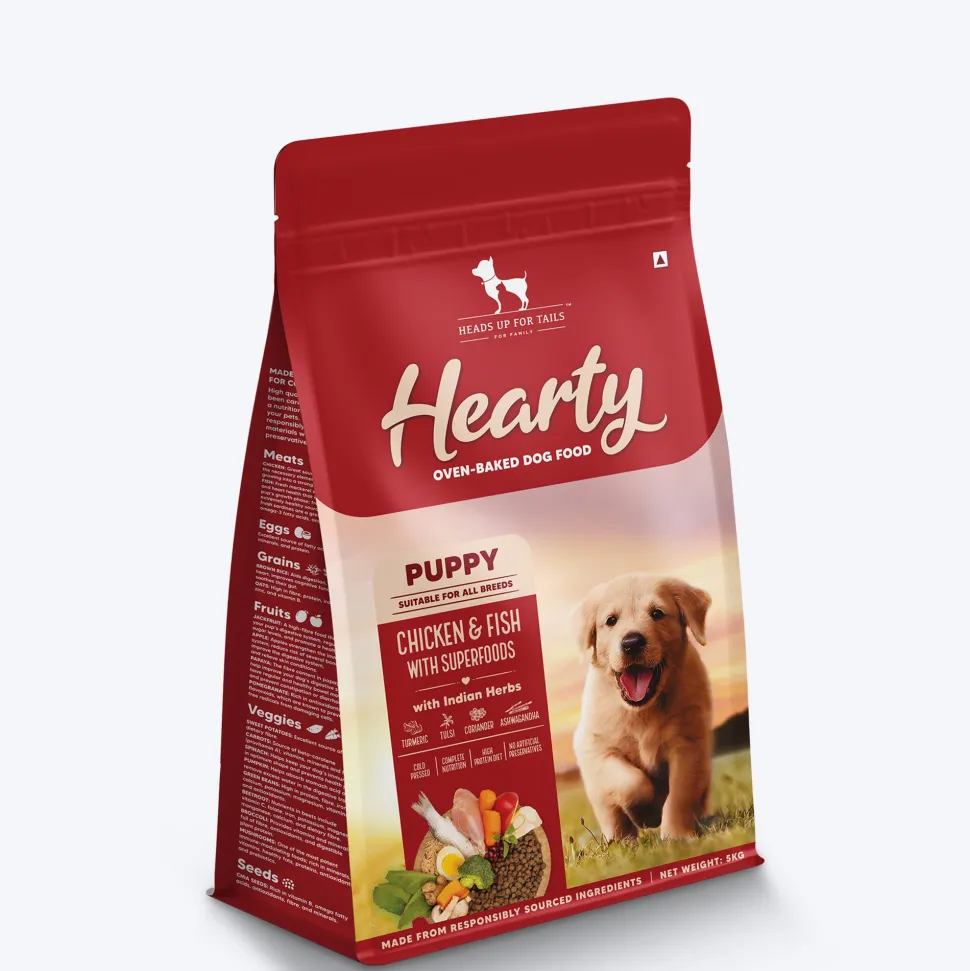 Hearty Oven-Baked Puppy Food Chicken & Fish with Superfoods - 250 gm (Best Before August'26)