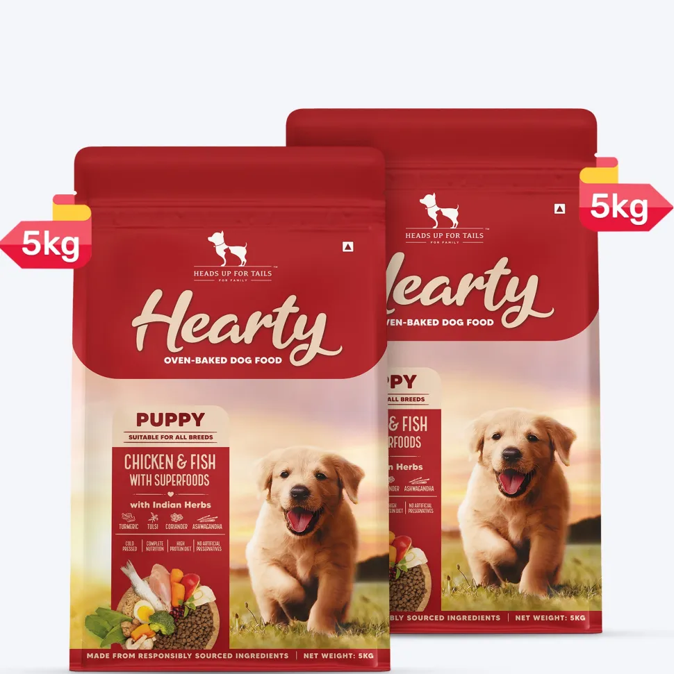 Hearty Oven-Baked Puppy Food Chicken & Fish with Superfoods - 250 gm (Best Before August'26)