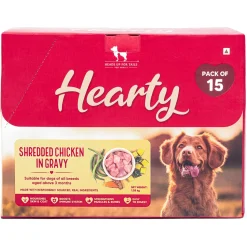 Hearty Shredded Chicken & Pumpkin in Gravy Wet Dog Food - Pack of 15 (70 gm each)