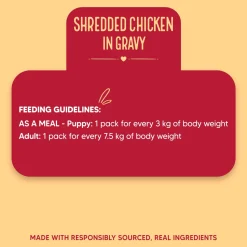 Hearty Shredded Chicken & Pumpkin in Gravy Wet Dog Food 70g