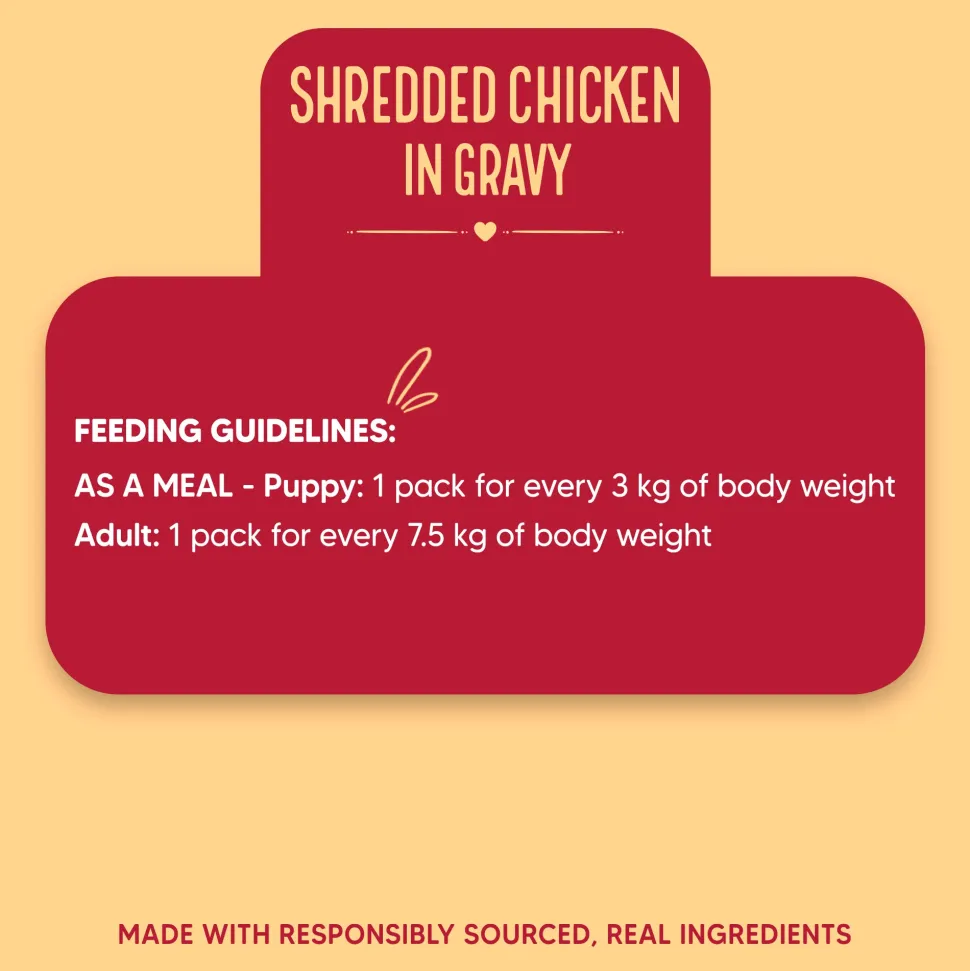 Hearty Shredded Chicken & Pumpkin in Gravy Wet Dog Food 70g