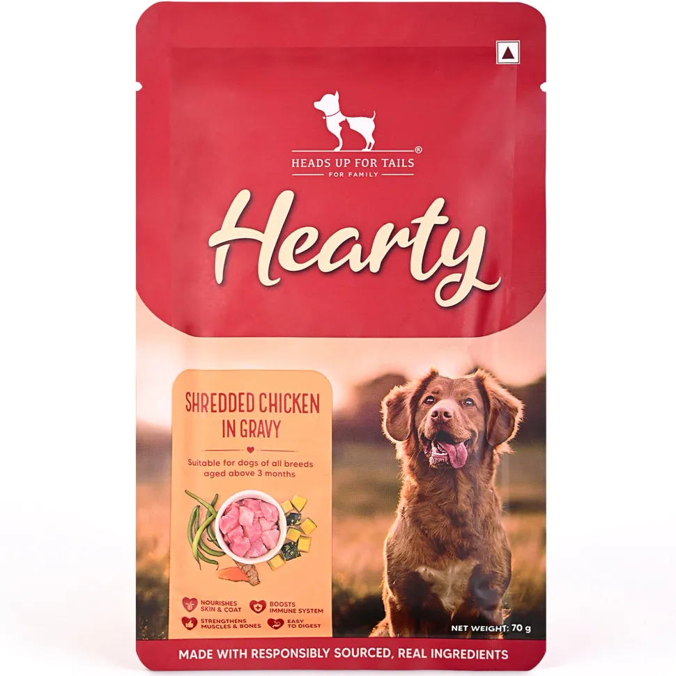 Hearty Shredded Chicken & Pumpkin in Gravy Wet Dog Food 70g