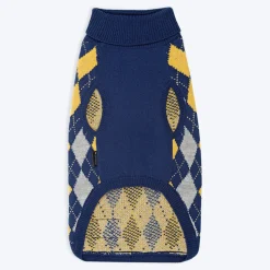 HUFT Argyle Cat Sweater - Navy