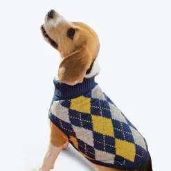 HUFT Argyle Dog Sweater - Navy