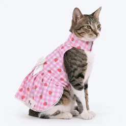 HUFT Berry Burst Dress For Cat - Pink