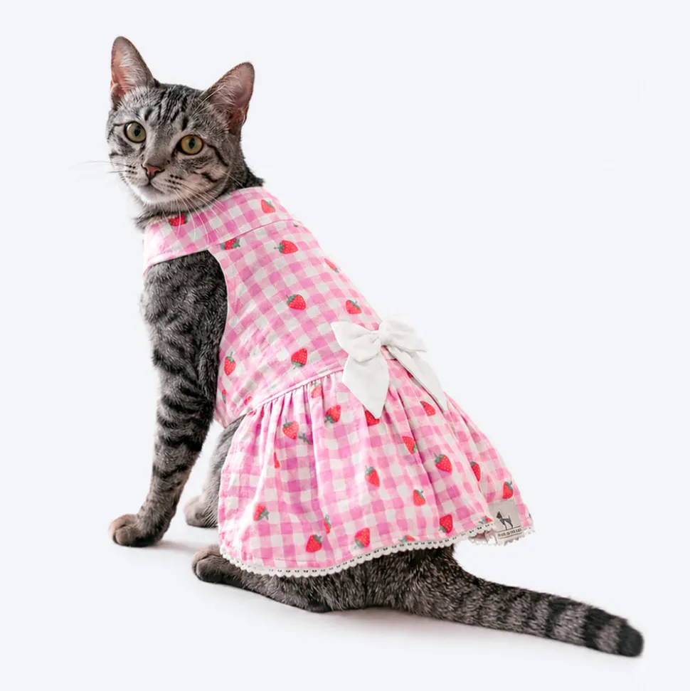 HUFT Berry Burst Dress For Cat - Pink