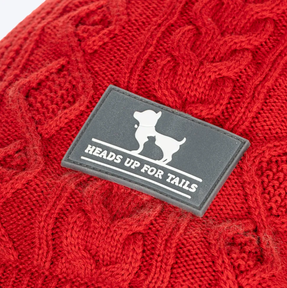 HUFT Berry Merry Sweater For Dog - Red