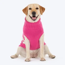 HUFT Blossom Knit Sweater For Dog - Pink